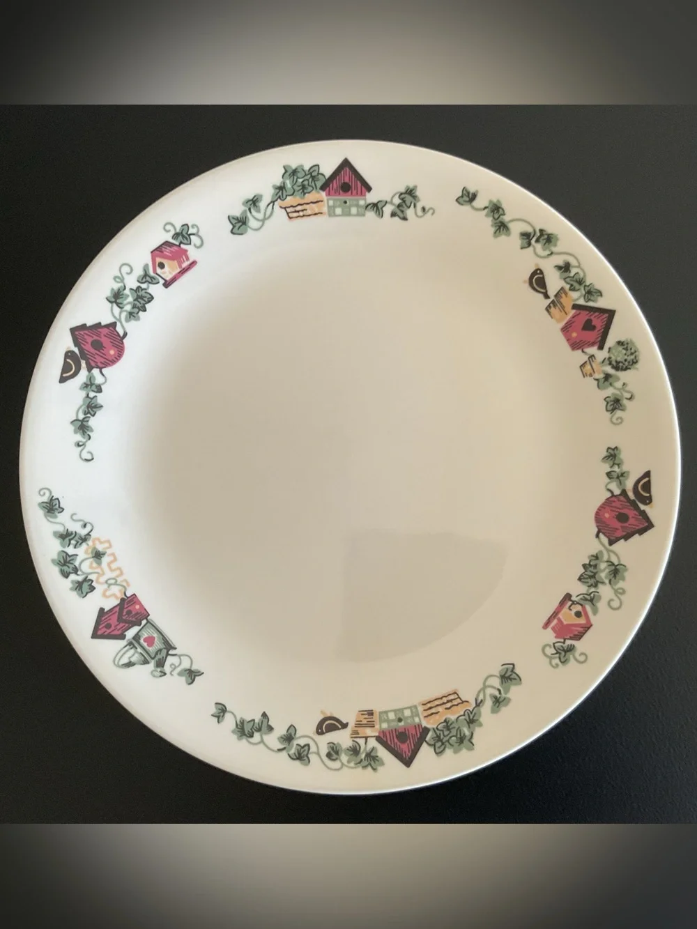 Corelle Corning Retired Garden Home Pattern Dinner Plates Set of 4,  10.25”